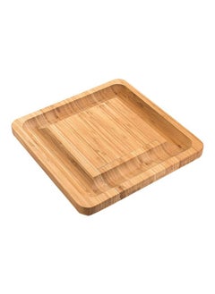 NIBEMINENT Bamboo Cheese Cutting Board With 4 Knives Brown  - Image 1