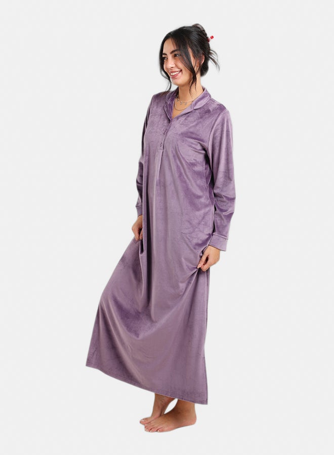 Carina Velvet Relaxed Nightgown - Image 3