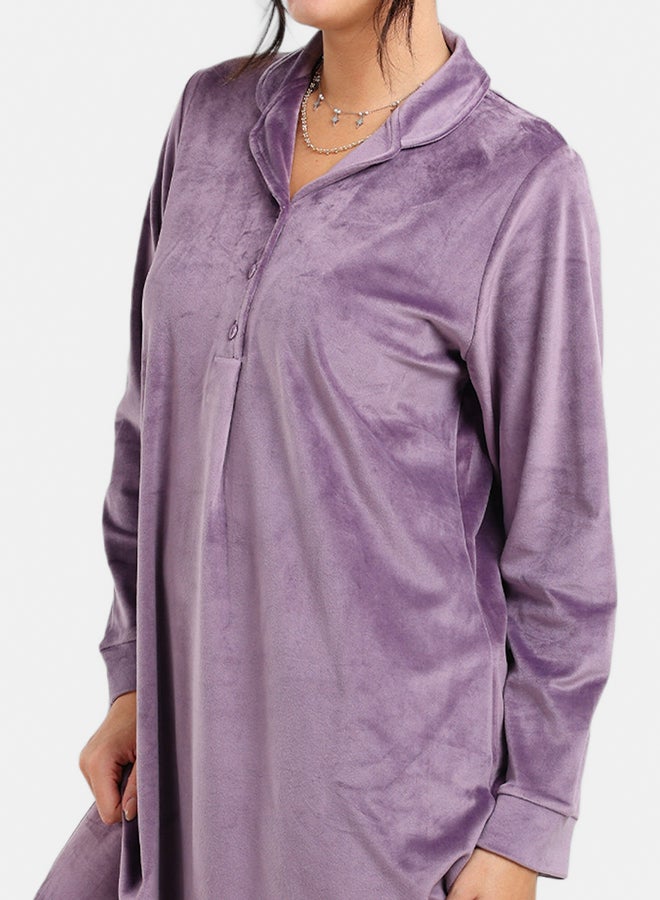 Carina Velvet Relaxed Nightgown - Image 5