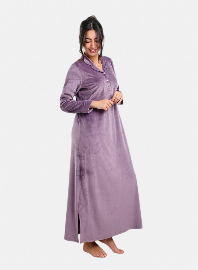 Carina Velvet Relaxed Nightgown - Image 2