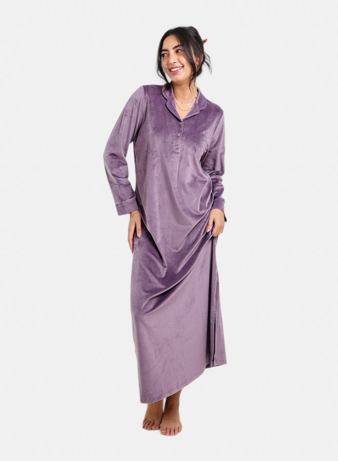 Carina Velvet Relaxed Nightgown - Image 1