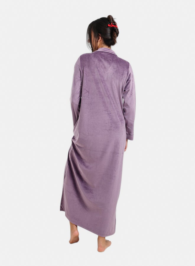 Carina Velvet Relaxed Nightgown - Image 4