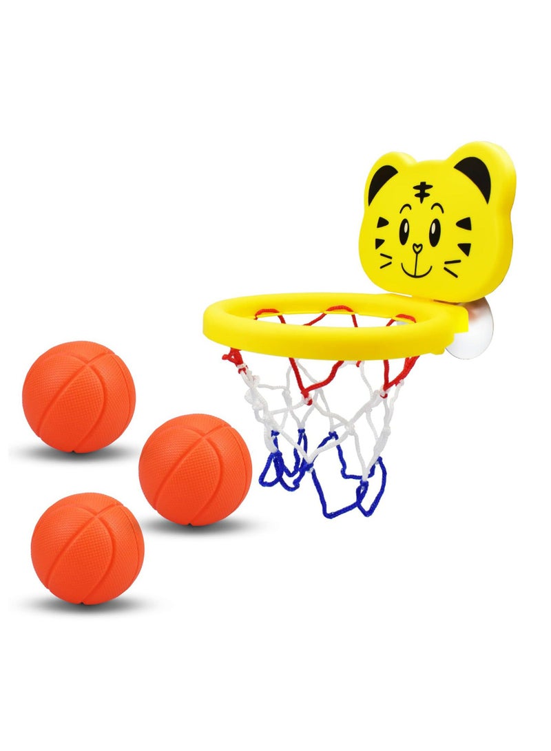 Y&D Basketball Hoop Bath Toy, Water Game Toys, 3 Inflatable Balls, Toys Set Gift for Baby Toddler Boys Girls 1 2 Toy  - Image 1