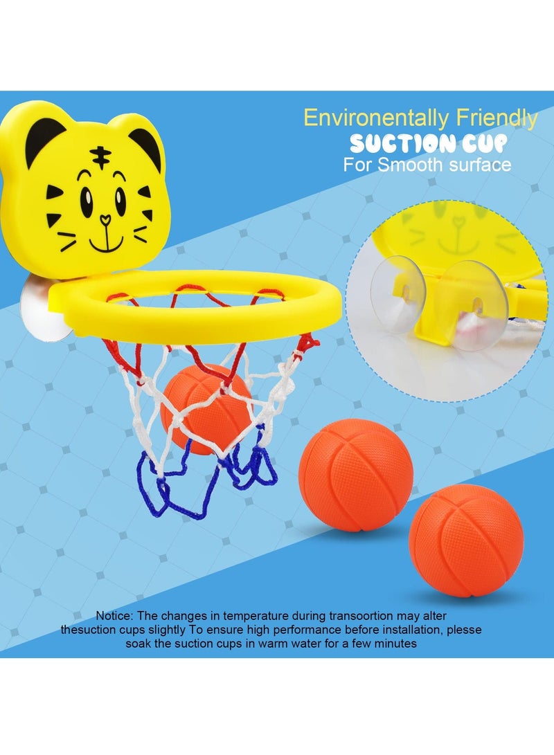 Y&D Basketball Hoop Bath Toy, Water Game Toys, 3 Inflatable Balls, Toys Set Gift for Baby Toddler Boys Girls 1 2 Toy  - Image 3