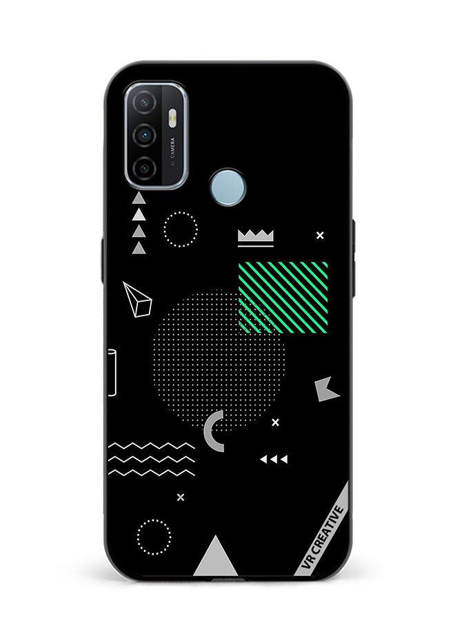 VR CREATIVE Protective Case Cover For Oppo A53 Geometric Designs Design Multicolour - Image 1
