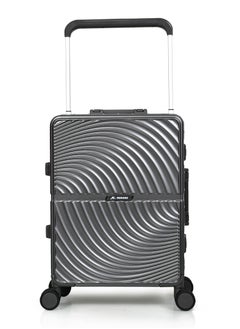 MORANO Morano Modern Carry-on Aluminum Frame Polycarbonate Luggage with Four Universal Wheels and Combination Lock (Grey) Size: 35 CM X 24 CM X 55 CM  - Image 2