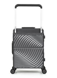 MORANO Morano Modern Carry-on Aluminum Frame Polycarbonate Luggage with Four Universal Wheels and Combination Lock (Grey) Size: 35 CM X 24 CM X 55 CM  - Image 4