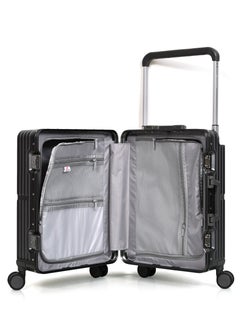MORANO Morano Modern Carry-on Aluminum Frame Polycarbonate Luggage with Four Universal Wheels and Combination Lock (Grey) Size: 35 CM X 24 CM X 55 CM  - Image 5