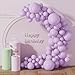 DECOCKRAT 130PCS PastelPurple Balloons Latex Balloons Different Sizes 1812105 In Helium Balloon with Ribbon Party Balloon Set for Birthday Wedding Graduation Anniversary Baby Shower Decoration - Image 2