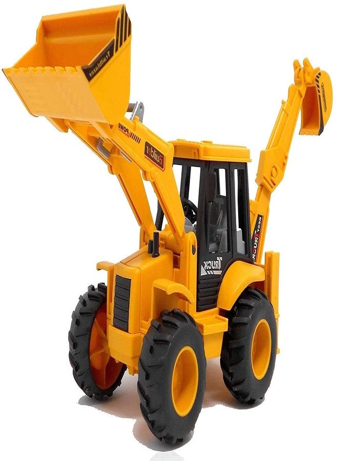 Neel 2 in 1 Bulldozer and Excavator Construction Toy Vehicle - Yellow (Bulldozer and Excavator), Kid Push and go JCB Truck Toy for Kids Birthday Gift for Kids Return Gift - Image 1