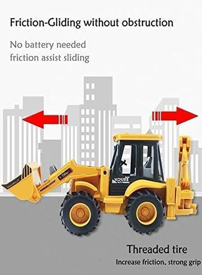 Neel 2 in 1 Bulldozer and Excavator Construction Toy Vehicle - Yellow (Bulldozer and Excavator), Kid Push and go JCB Truck Toy for Kids Birthday Gift for Kids Return Gift - Image 5