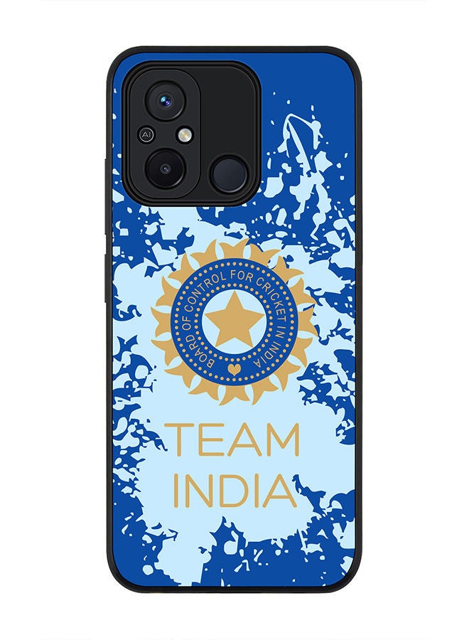 Stylizedd Rugged Black edge case for Xiaomi Redmi 12C 4G, Slim fit Soft Case Flexible Rubber Edges Anti Drop TPU Gel Thin Cover -  Team India - Image 1