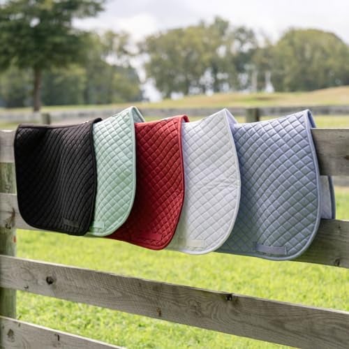 TuffRider Basic All Purpose Horse Riding Saddle Pad | Wither Relief Brushed Underside for Training and Competition - White - Image 5