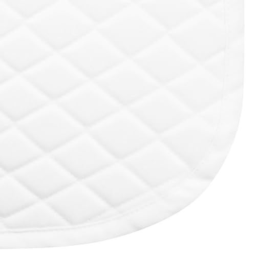 TuffRider Basic All Purpose Horse Riding Saddle Pad | Wither Relief Brushed Underside for Training and Competition - White - Image 4