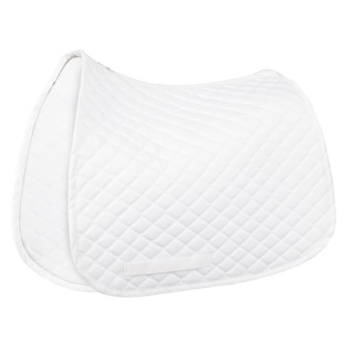 TuffRider Basic All Purpose Horse Riding Saddle Pad | Wither Relief Brushed Underside for Training and Competition - White - Image 2