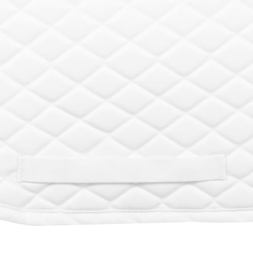 TuffRider Basic All Purpose Horse Riding Saddle Pad | Wither Relief Brushed Underside for Training and Competition - White - Image 3