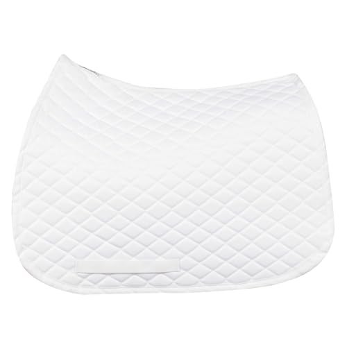 TuffRider Basic All Purpose Horse Riding Saddle Pad | Wither Relief Brushed Underside for Training and Competition - White - Image 1