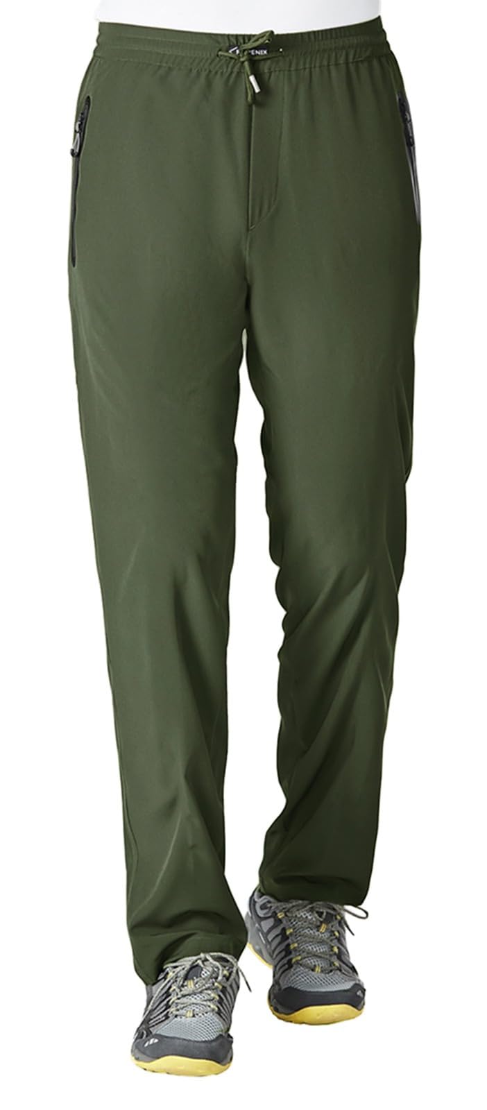 Rdruko Men's Casual Pants Lightweight Quick Dry Hiking Athletic Outdoor Sports Pants with Pockets(Green, US XL) - Image 1