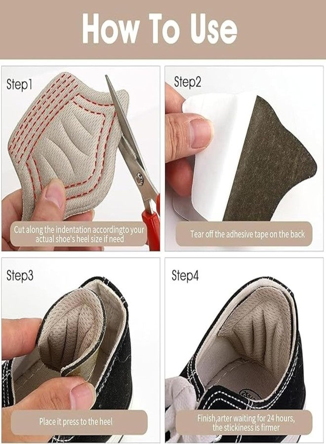 MANIBAM IMPEX 6 Pairs Heel Grips Liner for Men Women, Heel Grips Shoes Cushion Pads, Anti-Slip Shoe Inserts, Foot Care Protectors for Loose Shoes, Multicolor - Image 3