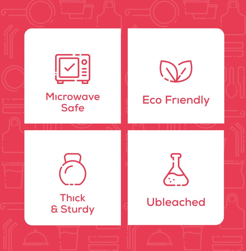 Comfy Package 7 Inch Heavy-Duty Kraft Paper Plates - 125 Pack  100% Compostable  Biodegradable  Disposable Sugarcane - Brown Unbleached - Image 4