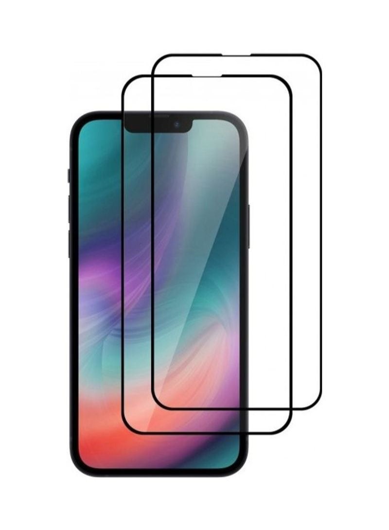 BORTONY 2-Pack Super Shieldz 3D Tempered Glass Screen Protector for Apple iPhone 13 Pro/13 Clear/Black - Image 1