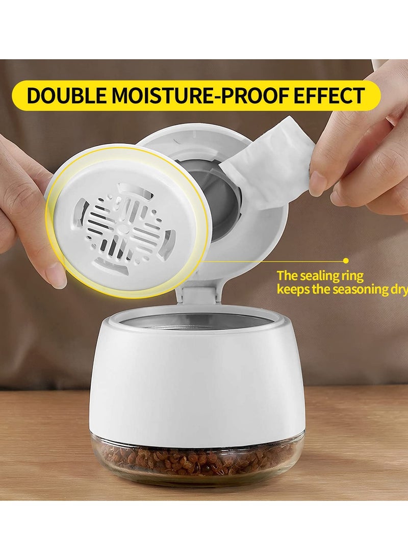 Arabest - Condiment Jars, 280ml/9.9 oz Sugar Bowl Set of 3, Airtight Condiment Jars with Spoon Lids, Salt and Sugar Containers, Powdered Sugar Coffee Containers for Kitchen Counters - Image 1