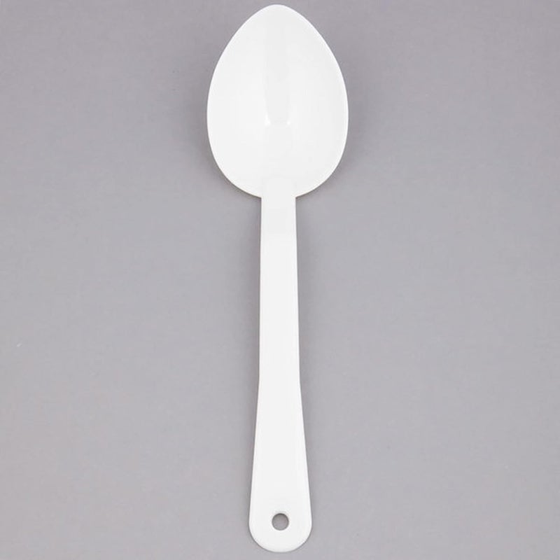 MOON WORLD Set of 12 Solid 11-Inch Serving Spoon Polycarbonate - Catering Spoons Large Serving Spoons Solid Serving Utensils for Buffet Banquet Flatware Kitchen Basics Serving (White) - Image 4