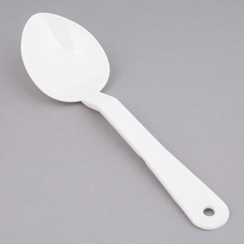 MOON WORLD Set of 12 Solid 11-Inch Serving Spoon Polycarbonate - Catering Spoons Large Serving Spoons Solid Serving Utensils for Buffet Banquet Flatware Kitchen Basics Serving (White) - Image 3