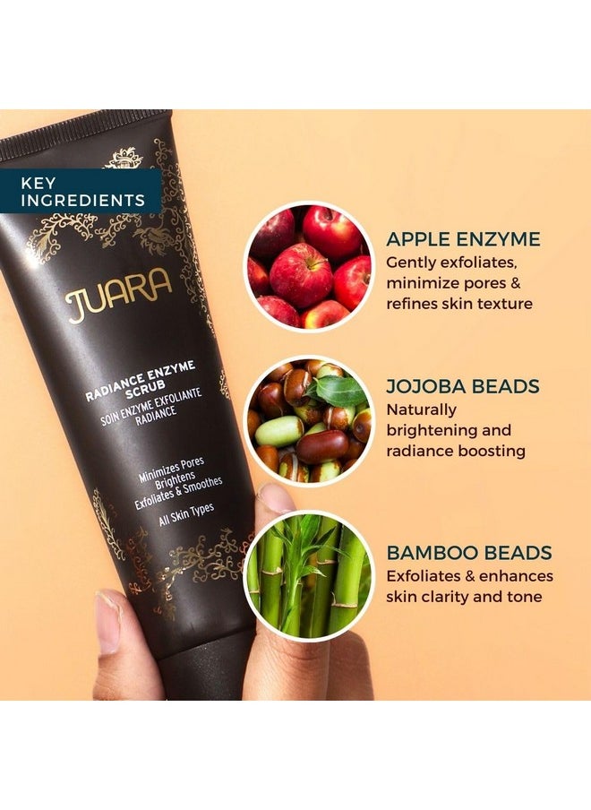 Juara Radiance Enzyme Scrub Facial Enzyme Scrub Physical Exfoliant Enzyme Facial Scrub For All Skin Types Enzyme Exfoliant For Face Dermatologist Tested 100% Vegetarian 2.5 Oz. (73.9 Ml)  - Image 4