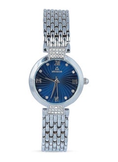 Fitron Women's Silver Wrist Watch with Blue Dial  - Image 1