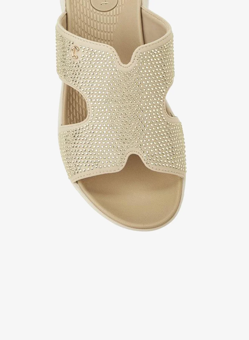 Le Confort BEIGE Women Embellished Slide Sandals Ramadan Collection for Women | Best Price UAE