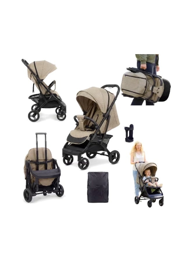 Dearest K3 Lightweight Baby Stroller with One-Hand Fold, Full Recline and 5-Point Safety Harness - Image 3