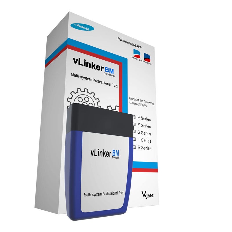 Vgate OBD2 Bluetooth Scanner vLinker BM Bimmercode Diagnostic Tool for BMWMini Work with Android and Windows only