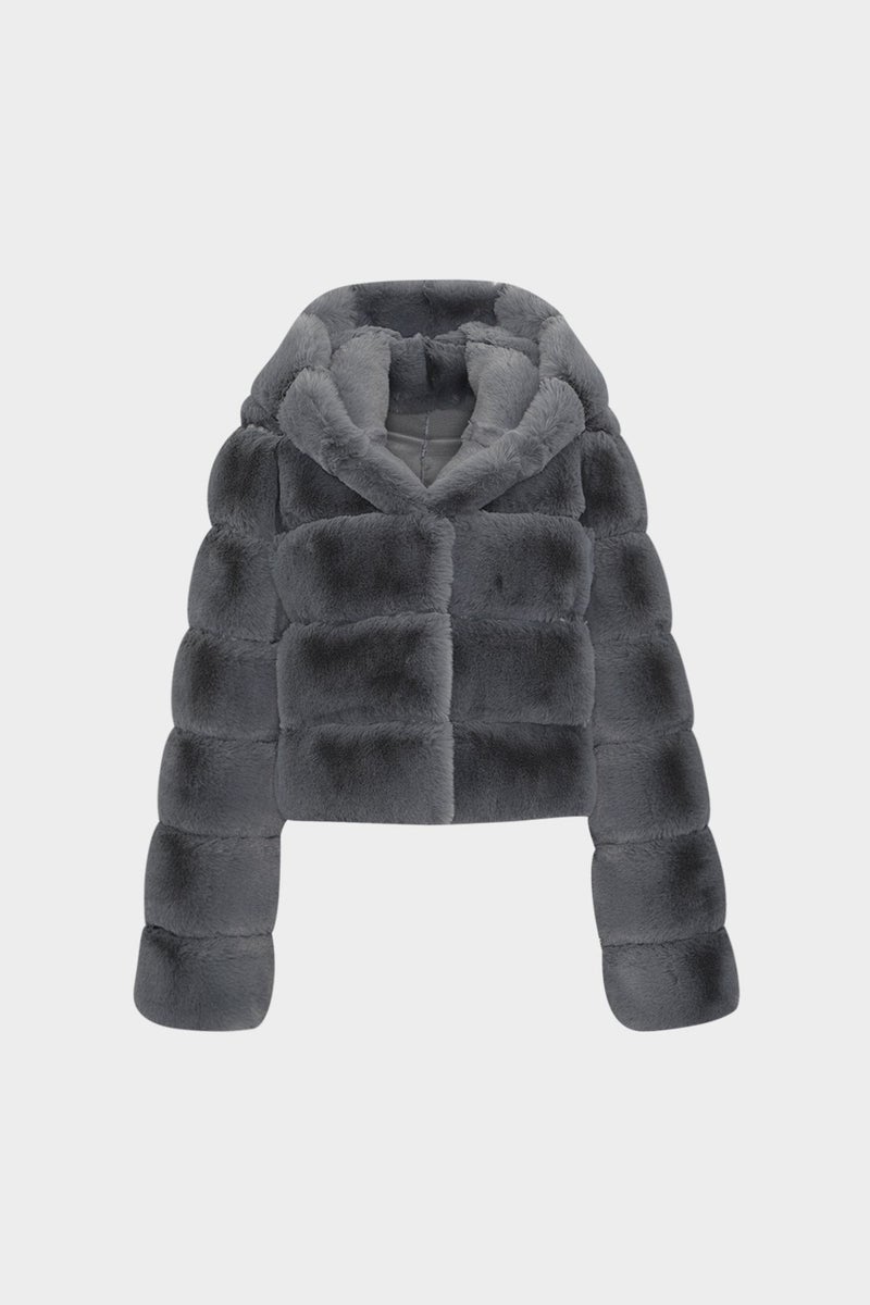 Açelya Okcu AÇELYAOKCU Premium Hooded Women's Rex Faux Fur Jacket  - Image 1