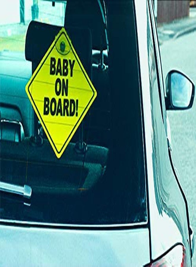 Fratelli Baby On Board -Weatherproof Car Safety Sign indicating a Baby/Infant/Caring Mother on Board-Adorable Design for Maximum Attention-Enhance Road Visibility & Safety-17X17 Cm Size (Rockstar) - Image 4