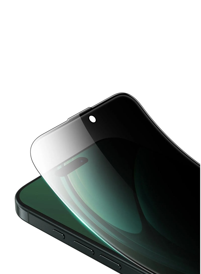 GREEN LION iPhone 17 Pro  Screen Protector / 3D Silicone Plus High-Definition Edge Glass / Blocked Side Viewing / Anti Scratch - Black Edge/Privacy - Image 1
