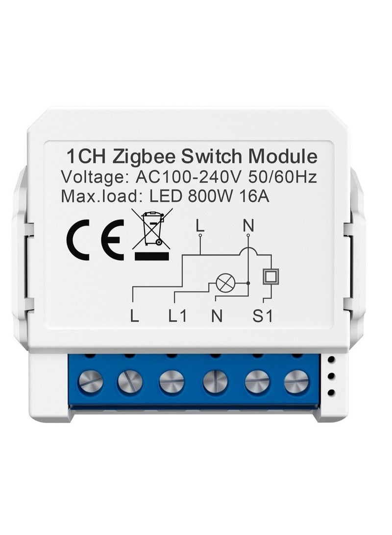 Tuya Smart Zigbee 1 Gang Light Mini Switch Works with Google Home - Image 1