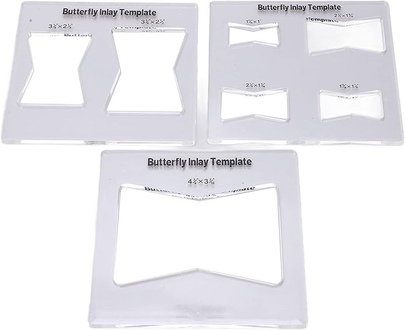 3 قطع فراشة قالب مطعمة جهاز توجيه الخشب مجموعة إصلاح لتقوية الأثاث - Image 3