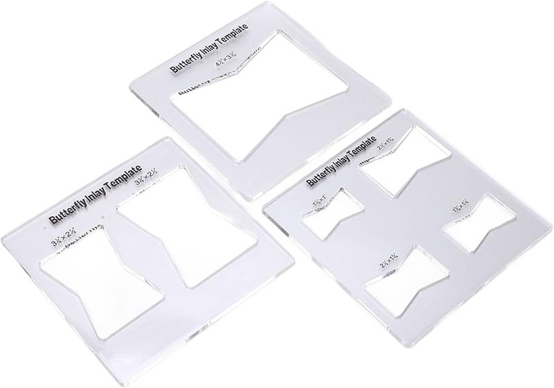 3 قطع فراشة قالب مطعمة جهاز توجيه الخشب مجموعة إصلاح لتقوية الأثاث - Image 1