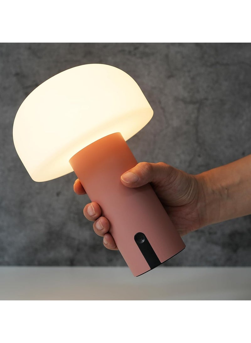 general Outdoor Mushroom Table Lamp Rechargeable, Cordless Lamps for Patio Waterproof, Portable Battery Operated Lamp with USB Charging, Touch Dimming Night Light for Home/Porch/Restaurant - Image 1