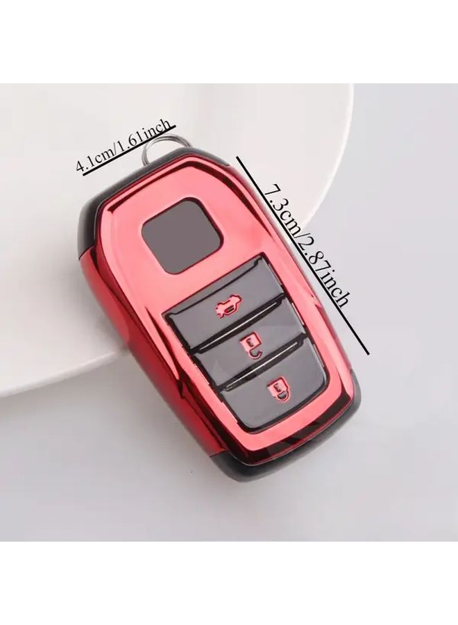 Silvery Key Case Cover For Toyota CHR RAV4 Auris Avensis Prius Aygo Camry Corolla Land Cruiser Prado Crown - Image 4