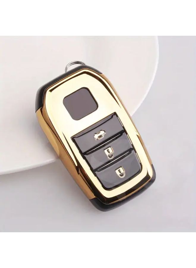 Silvery Key Case Cover For Toyota CHR RAV4 Auris Avensis Prius Aygo Camry Corolla Land Cruiser Prado Crown - Image 3