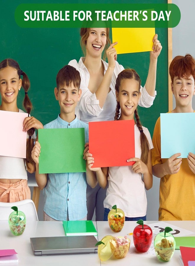 Layhit 30 Pack Large Apple Plastic Containers Rosh Hashana Candy Boxes Christmas Party Favor Bulk Mixed Colors Candy Jar Fillable Boxes for Jewish New Year Festival Party Supplies(4.1 x 3.5 Inches) - Image 5