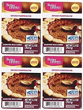 Better Homes & Gardens Better Homes and Gardens Spiced Pumpkin Pie Scented Wax Cubes  4Pack 