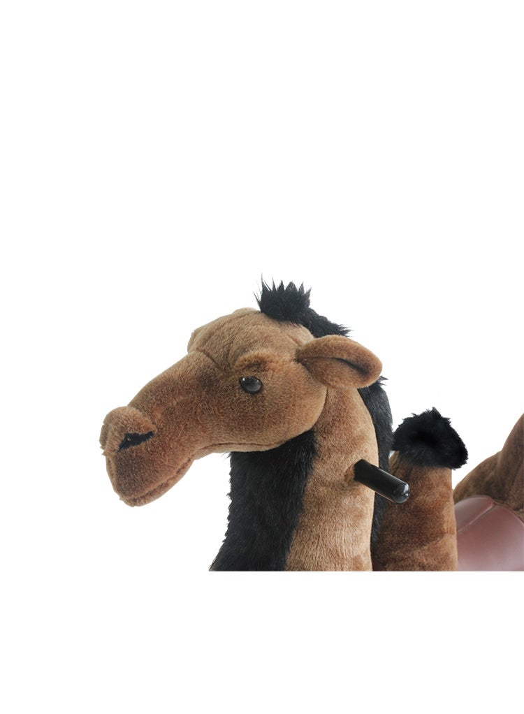 Desert Camel Pony Rideamal Ride-On Cycle Toy For Kids – Mechanical Plush Ride-On With Handlebar Steering, No Battery, Indoor & Outdoor Use, Age 3+ - Image 3