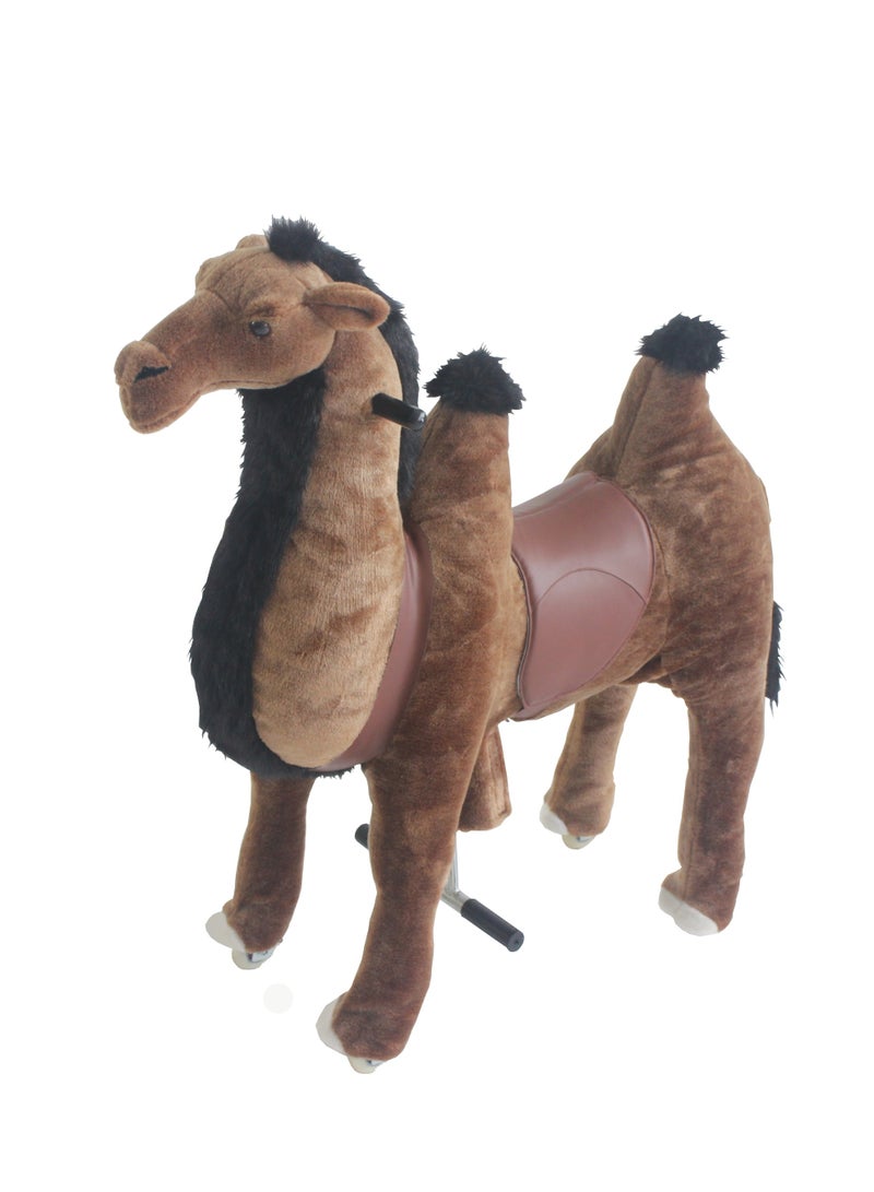 Desert Camel Pony Rideamal Ride-On Cycle Toy For Kids – Mechanical Plush Ride-On With Handlebar Steering, No Battery, Indoor & Outdoor Use, Age 3+ - Image 2