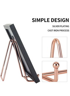 KASTWAVE Metal Display Stands, 3 Pack 6 inch Rose Gold Stands Holder Display Stand for Decorative Plates, Mobile Phone Holder, Photo Frames, Postcards, Photo Holder, Etc  - Image 3
