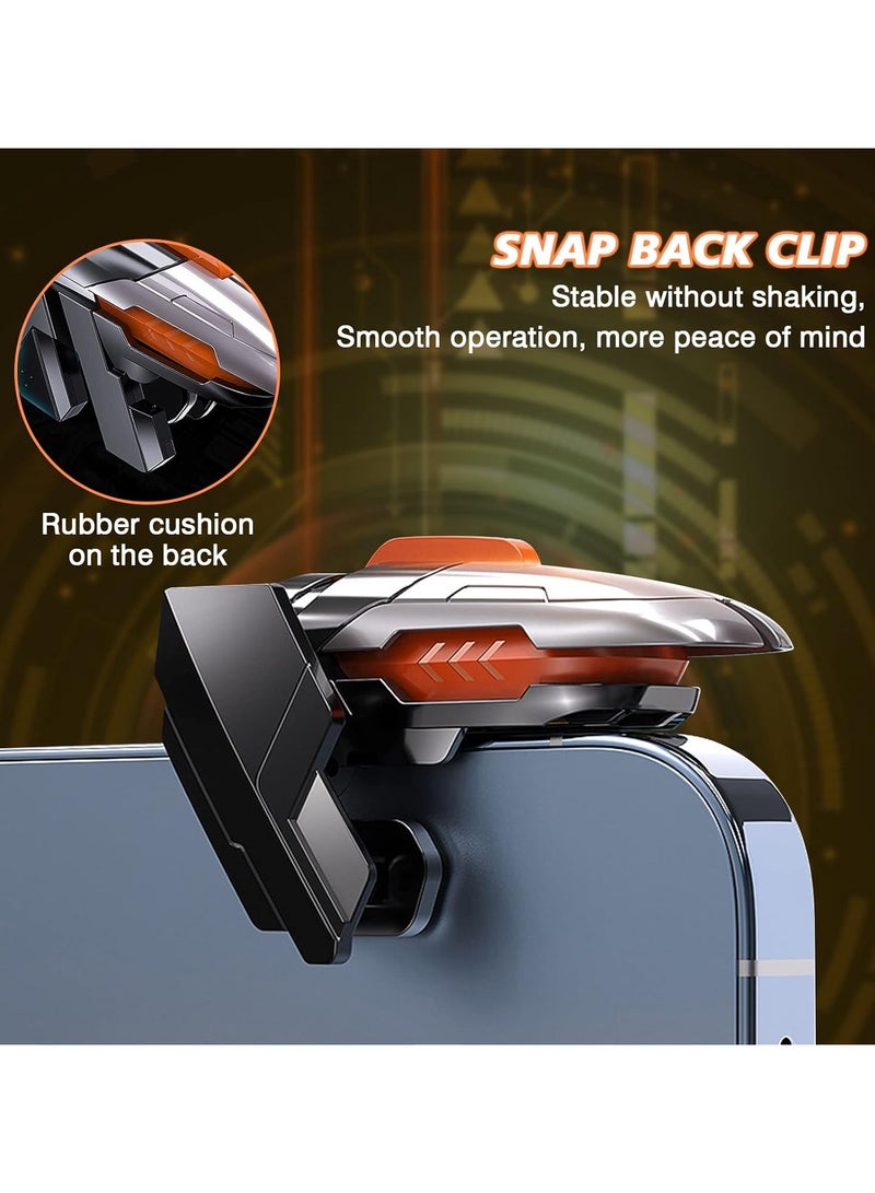 مشغل ألعاب AK06 عالي التقنية، 4 أزرار لوحدة تحكم Pubg Mobile، العب الآن بـ 6 أصابع، (L2 R2 L1 R1) iOS، Android، معظم الهواتف/أجهزة iPad، زر معدني، دعم COD/PUBG/FORTNITE والعديد من الألعاب الأخرى - Image 4