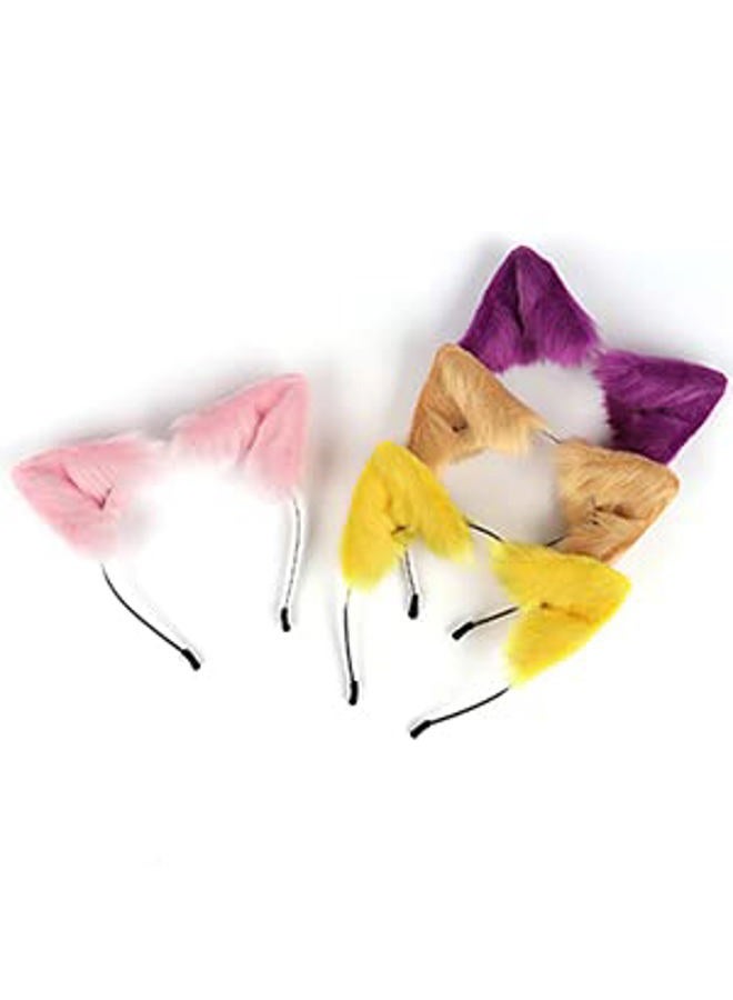 SMILETERNITY Handmade Fox Wolf Cat Ears Headwear Costume Accessories for Halloween Christmas Cosplay Party (Purple) - Image 5