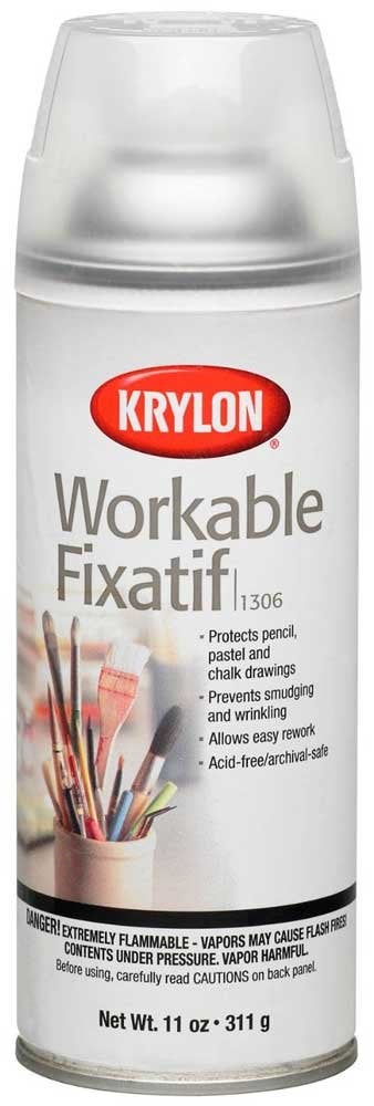 Krylon Workable Fixatif Clear Spray (11 oz) - 6 Pack - Image 1